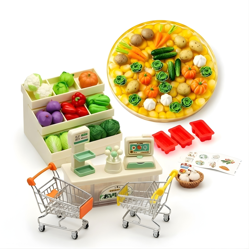 Harvest Garden Edition Reusable Picky Pad Kit – DIY Vegetable Sensory Toy with Charms