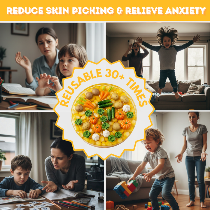 Harvest Garden Edition Reusable Picky Pad Kit – DIY Vegetable Sensory Toy with Charms