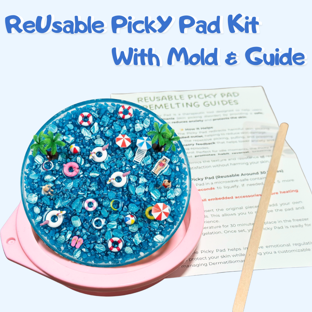 Blue Ocean Vacation Edition Reusable Picky Pad Kit – DIY Beach Sensory Fidget Toy