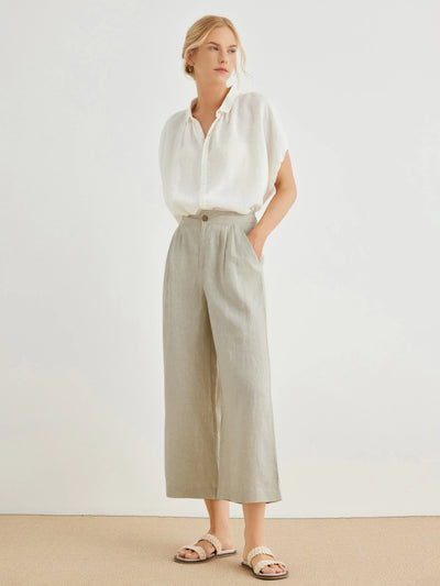 Zoe 100% Linen Relaxed Pants