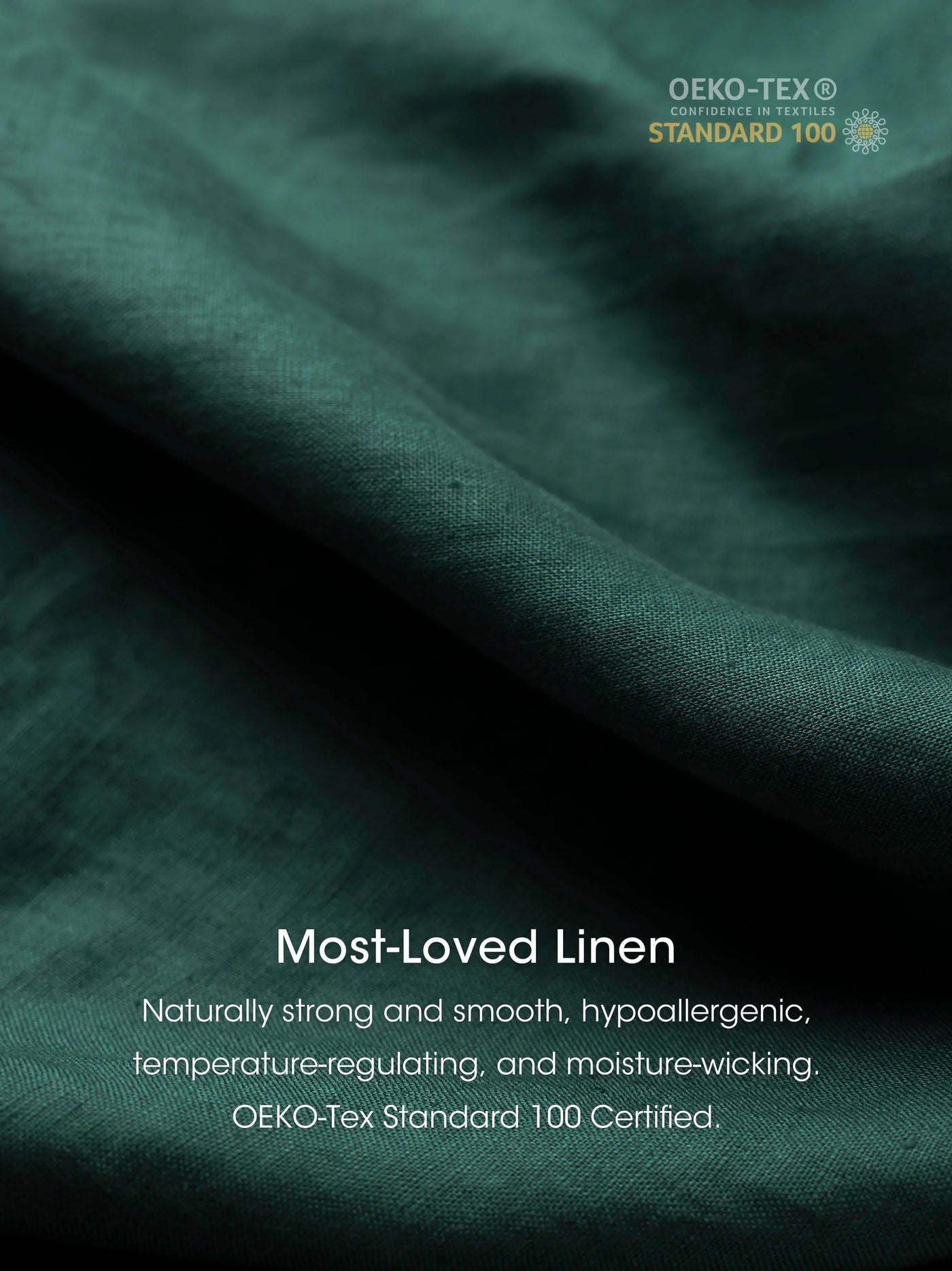 Aden 100% Linen Belted Long-Sleeve Midi Dress