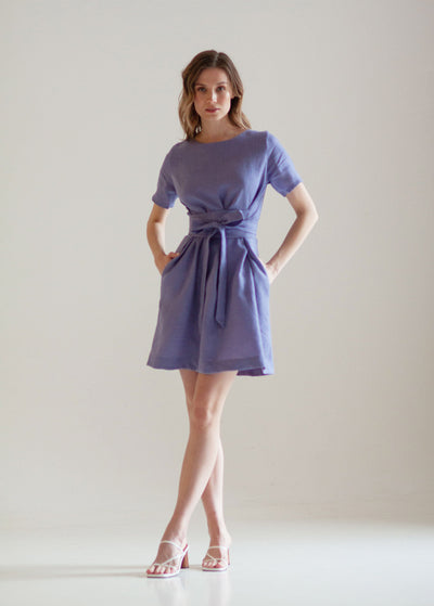 "Corina" Lavender Mini Dress