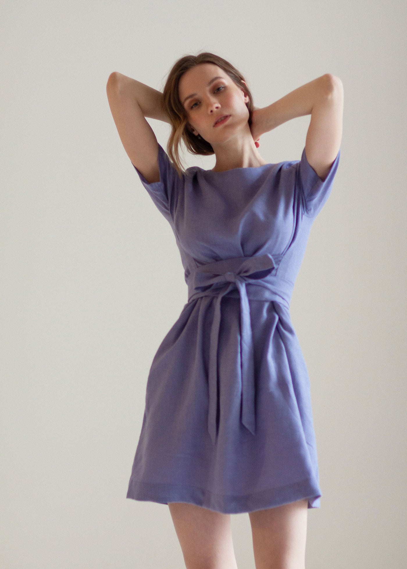 "Corina" Lavender Mini Dress