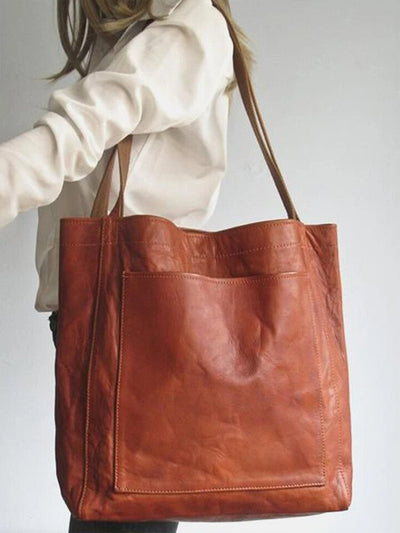 Soft Leather Retro Oil Wax Leather Shoulder Bag