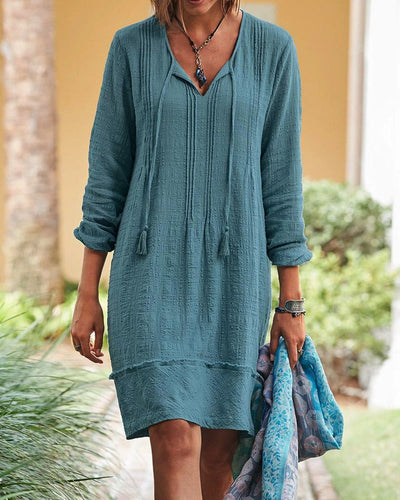 Vintage Casual Solid Woman Dresses