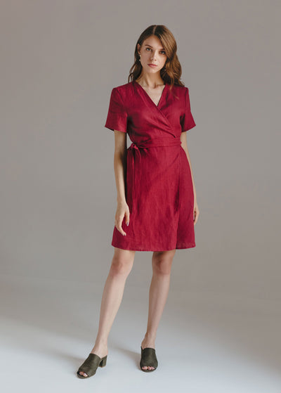 "Taylor" Burgundy Mini Dress
